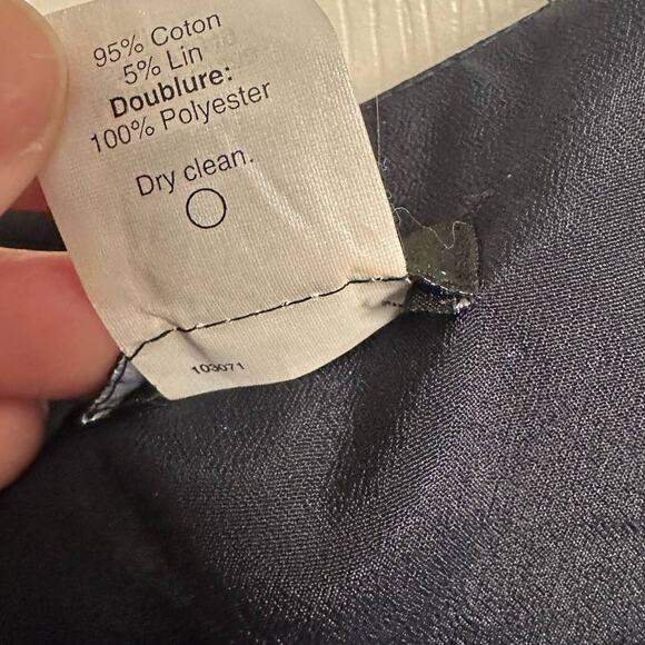 J. Crew Women's‎ Blue Elinor Dress Polka Dot Dress Cotton Linen Blend 12 - Picture 6 of 10